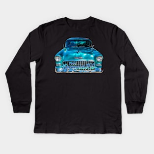 1955 Chevrolet 150 2 Door Sedan Kids Long Sleeve T-Shirt